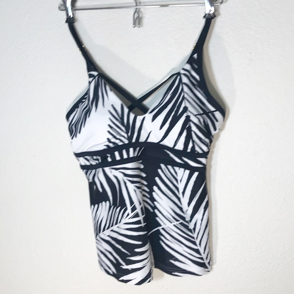 Kona Sol Bikini Top Black White Small